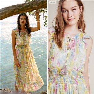 Anthropologie Watercolor Maxi Dress
